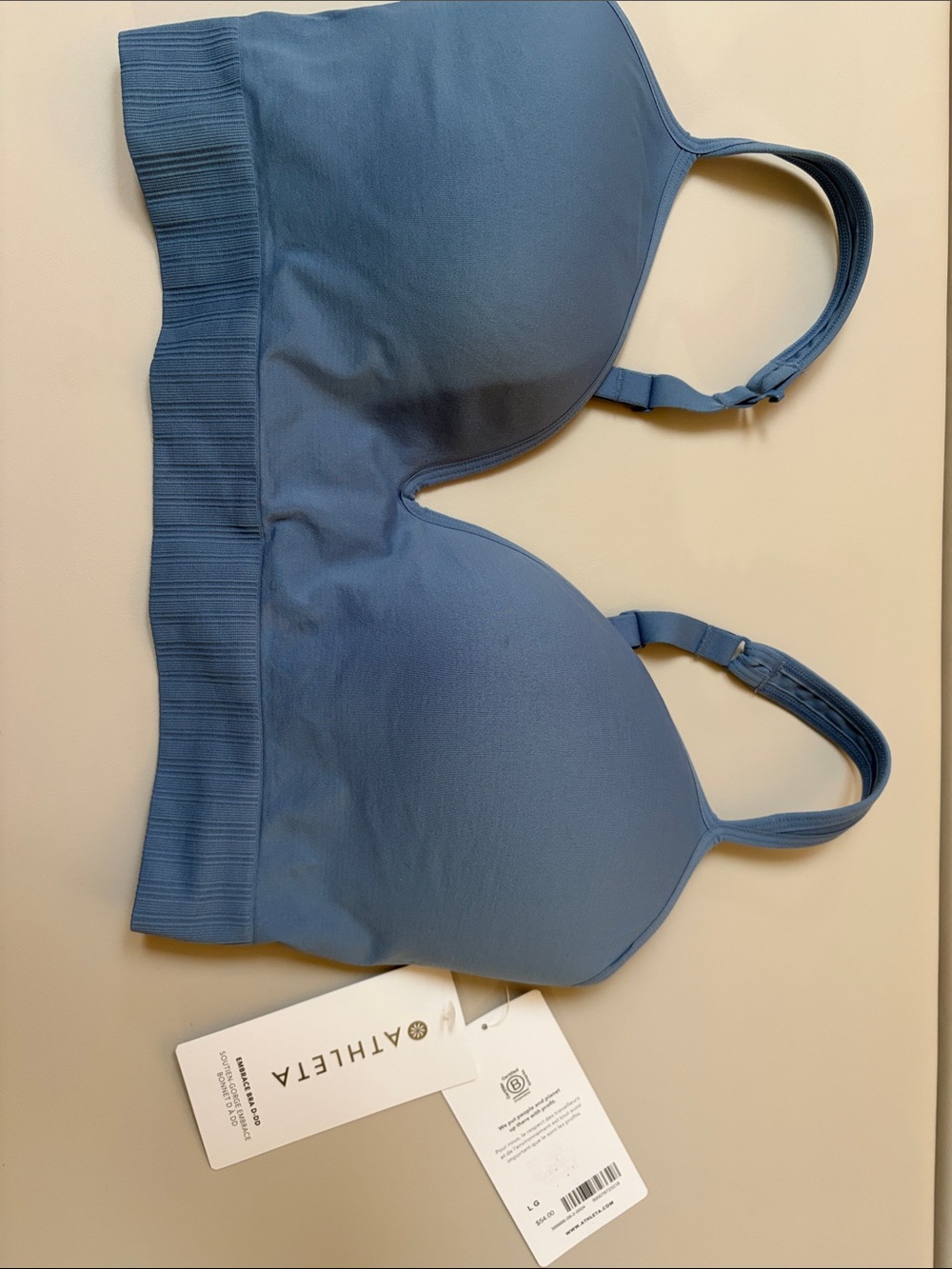Athleta Seamless Support Bra in Blue size L best for D-DD cups